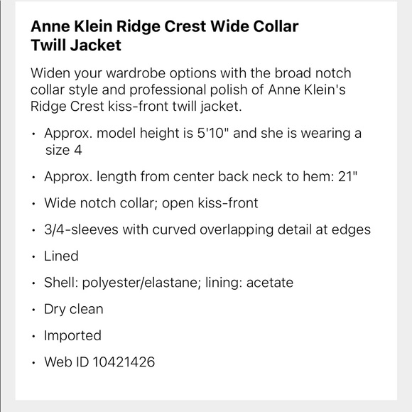 Anne Klein Jacket - Picture 4 of 6